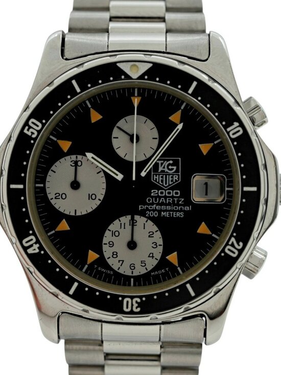 Tag Heuer 37mm Men\'s 2000 Series Chronograph Black Dial Watch! Ref: 273.206/1! main image 10